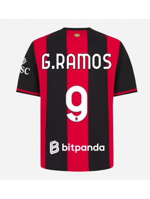 Moški Nogometna dresi replika AC Milan Goncalo Ramos #9 Domači 2026-27 Kratek rokav Moški Nogometna dresi replika AC Milan Goncalo Ramos #9 Domači 2026-27 Kratek rokav